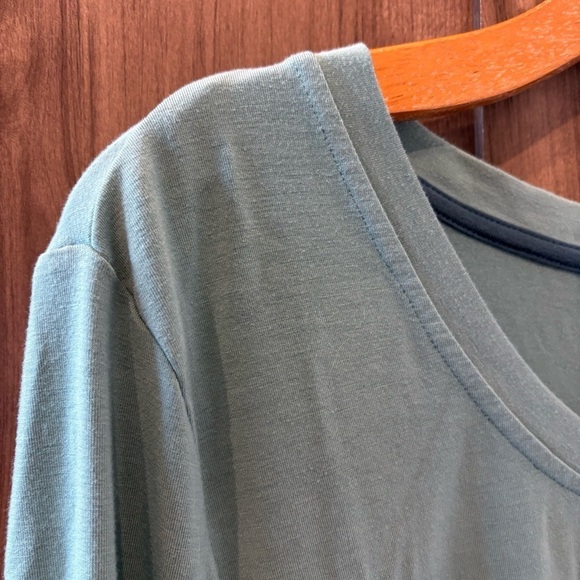 Free Fly Women's Large Top Teal Long Sleeve Viscose Bamboo - Picture 3 of 12